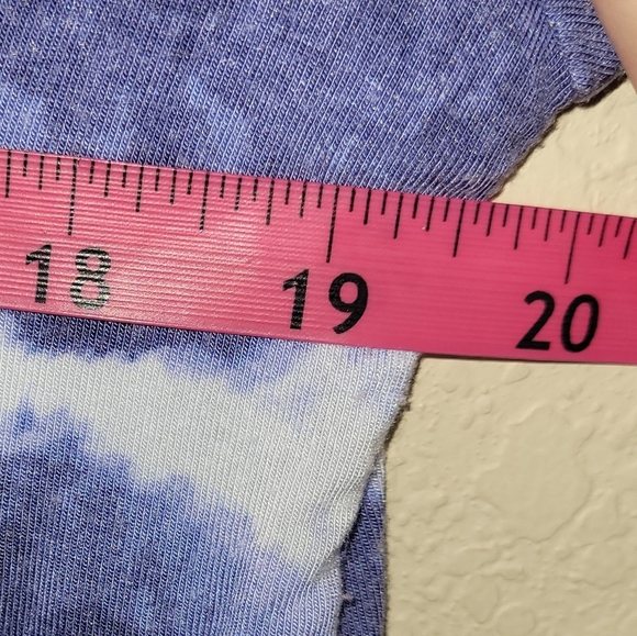 Koolaburrra by Ugg Shirt Womens S Blue Tie‎ Dye Stretch Modal Relaxed Tee - Picture 9 of 11